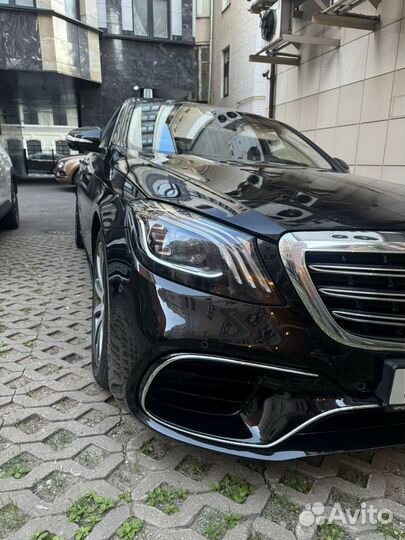 Mercedes-Benz S-класс AMG 4.0 AT, 2018, битый, 63 500 км
