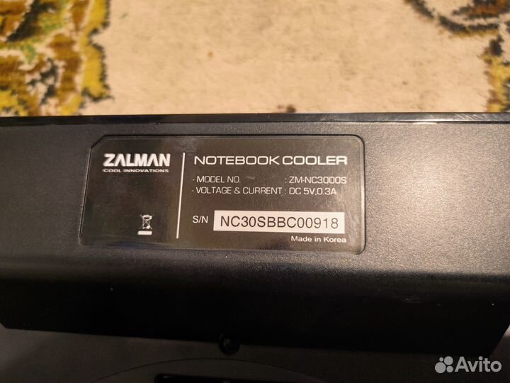 Вентилятор для ноутбука zalman ZM-NC3000S