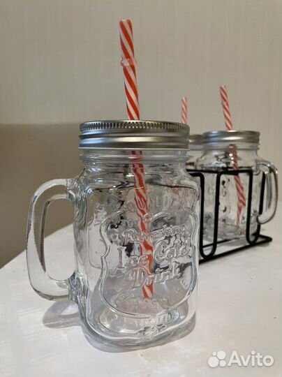 Набор бокалов с трубочкой для глинтвейна