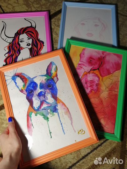 Фоторамки А4 разноцветные