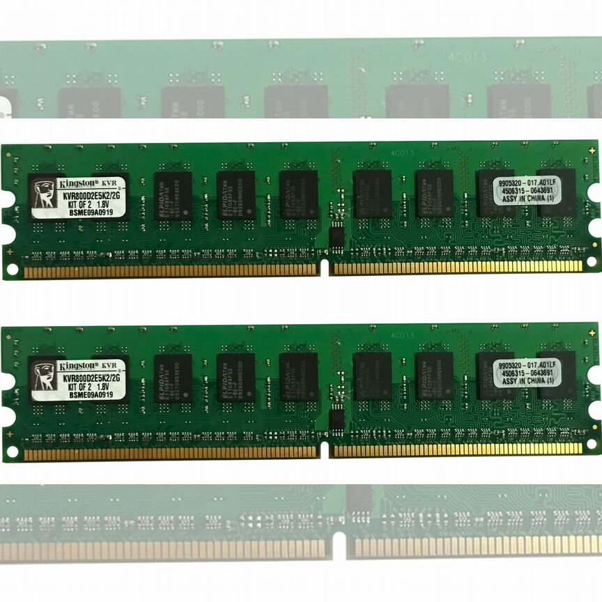 [KVR800D2E5K2/2G] Оперативная Память Kingston 2gb Kvr800d2e5k2/2g