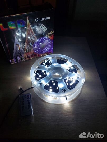 Гирлянда уличная 50 метров в катушке белая