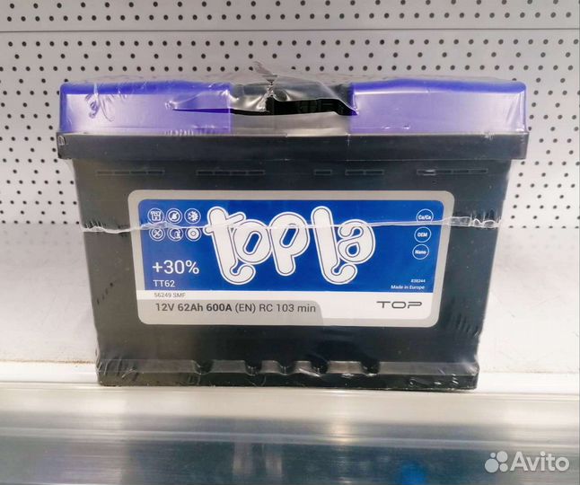 Аккумулятор Topla Top 62 ah/600 en