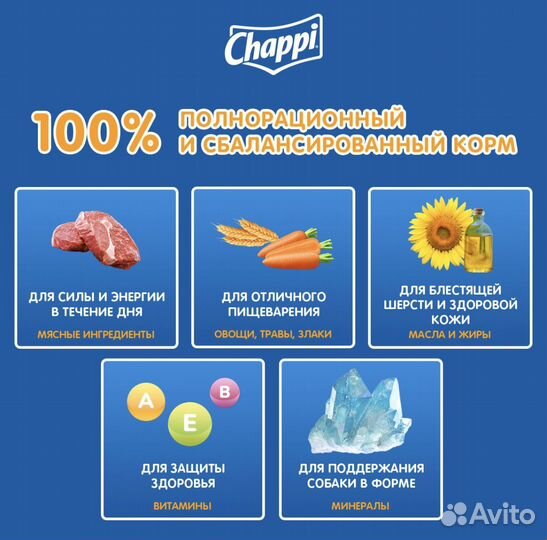 Сухой корм для собак Chappi 15кг