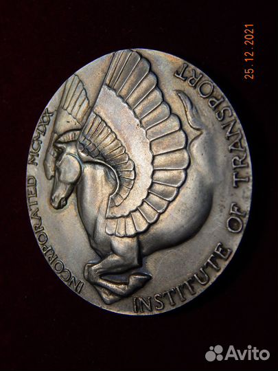 Медаль 1947 г. серебро, Институт транспорта Англия