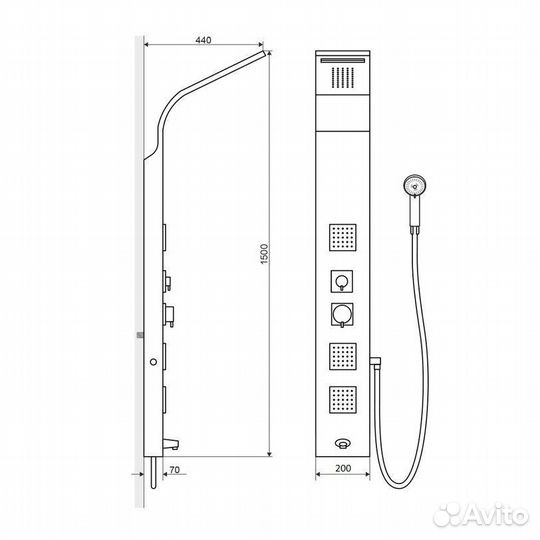 Душевая панель Excellent more thermo