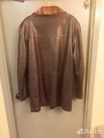 Кожаная дубленка мужская 50 52