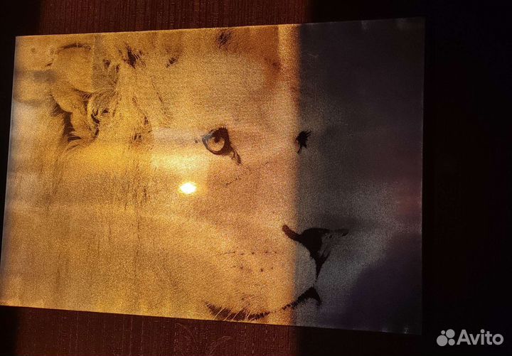 Постер картина интерьер лев