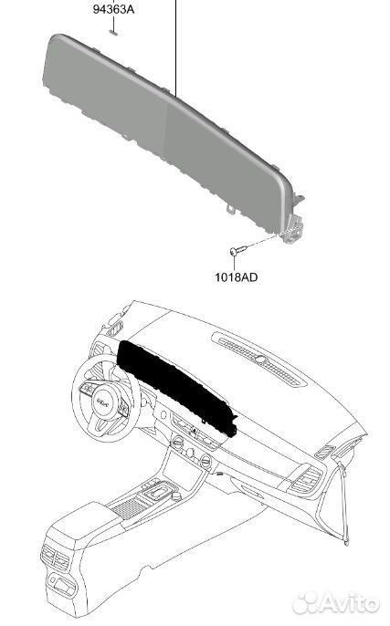 Панель приборов Kia Seltos