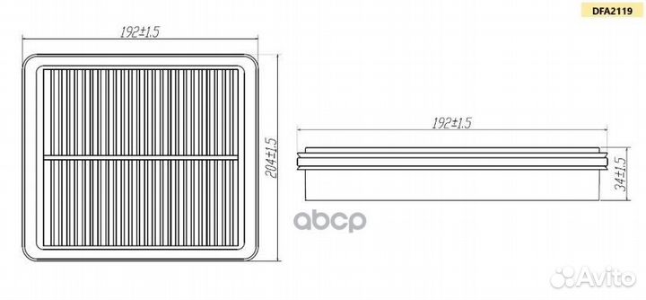 Фильтр воздушный doubleforce DFA2119 double force