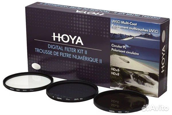 Новый Набор светофильтров Hoya UV, PL, NDX8 82.0мм