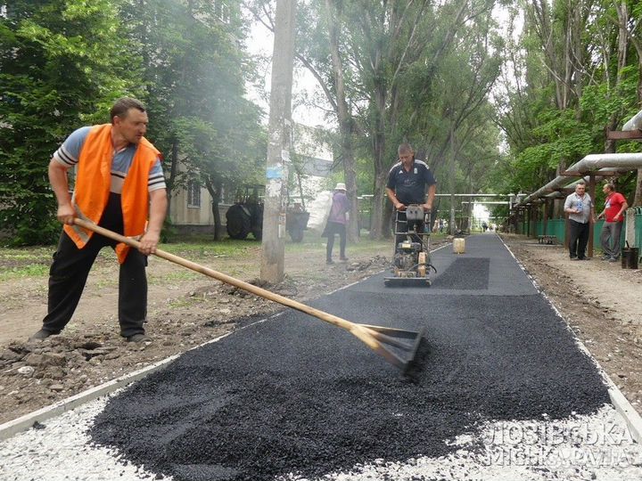 Асфальтовая крошка и укладка