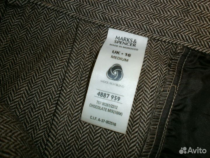 Брюки из шерстяного твида