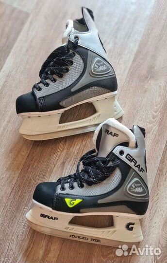 Коньки хоккейные graf 39 размер
