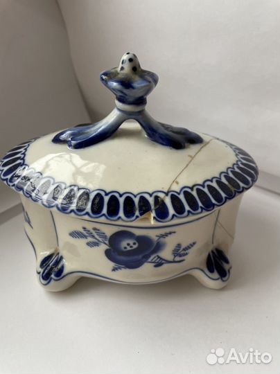 Конфетница Шкатулка Сахарница Гжель