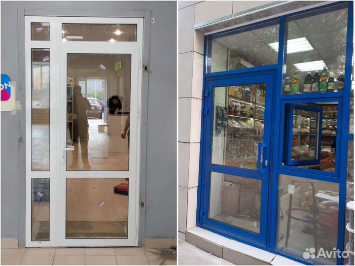 Дверь алюминиевая