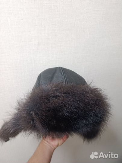 Мужская зимняя шапка с натуральным мехом