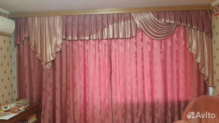 Шторы с ламбрекеном бу