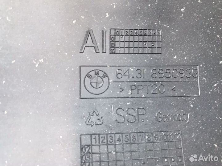 Крышка правого салонного фильтра Bmw e60