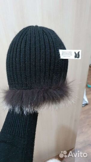 Шапка женская чернобурка