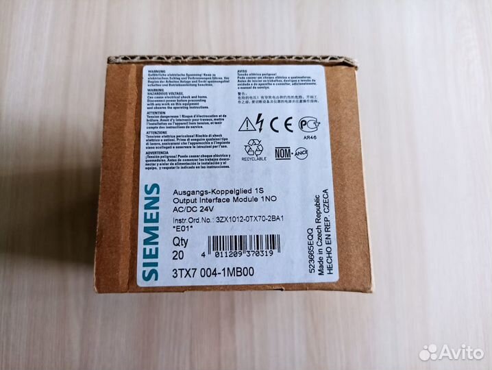 Siemens реле 3TX7004-2MF02 и 3TX7004-1MB00