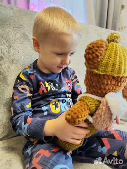 Плюшевый шоколадный Мишка ручной работы