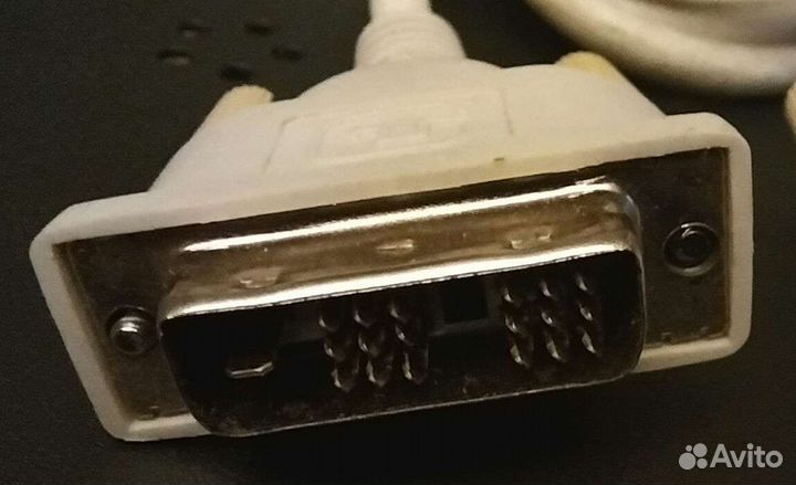 Кабель для монитора DVI-DVI, 1,5 метра,белый