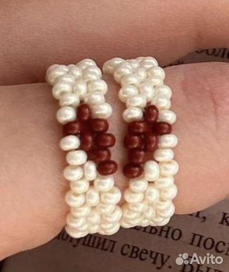 Колтца из бисера сердце