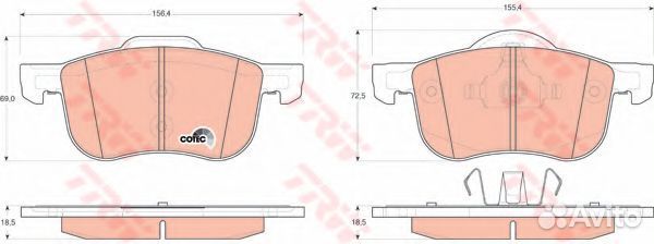 Колодки торм перед volvo S60, S80, V70 I-II, XC 70