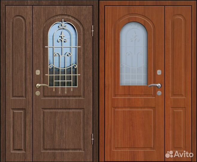 Дверь металлическая уличная со стеклом