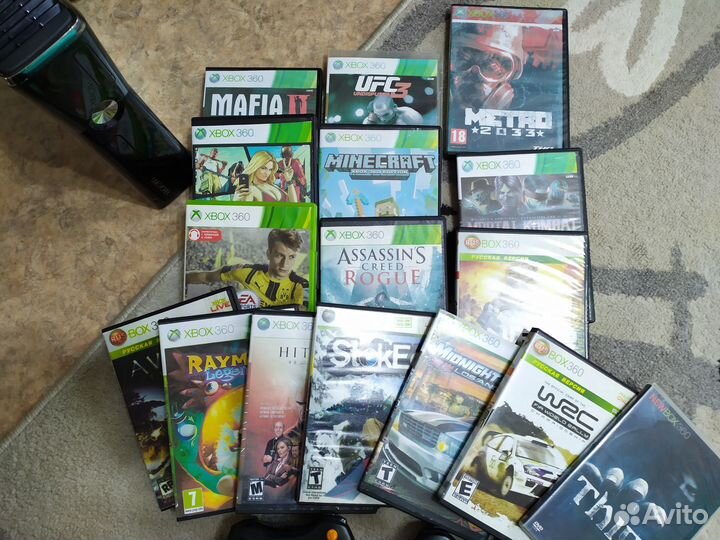 Xbox 360 прошитая+диски с играми