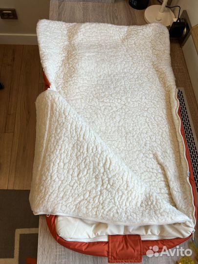 Зимний конверт в коляску на овчине