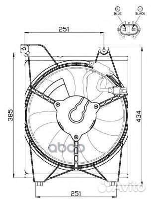 Крыльчатка с эл.мотором KIA RIO II (JB) 1.6 200