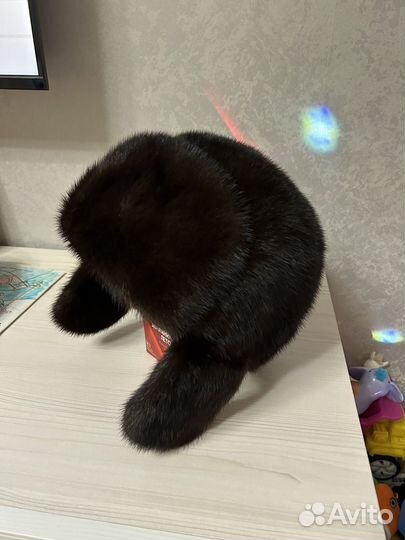 Шапка ушанка норковая женская