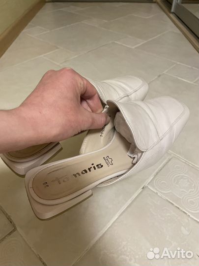 Мюли кожаные