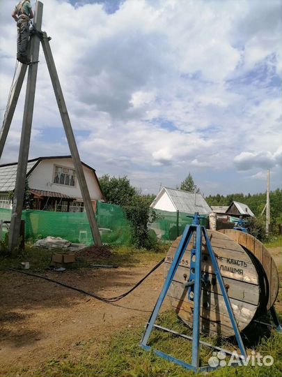 Строительство Л. Э. П. (воздушных линий.)