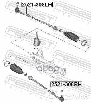 Наконечник рулевой правый 2521-308LH Febest