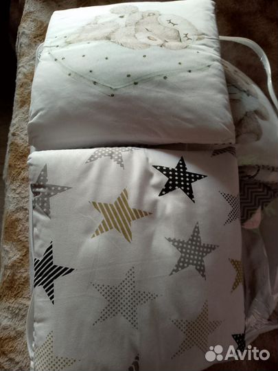 Бортики в детскую кроватку новые