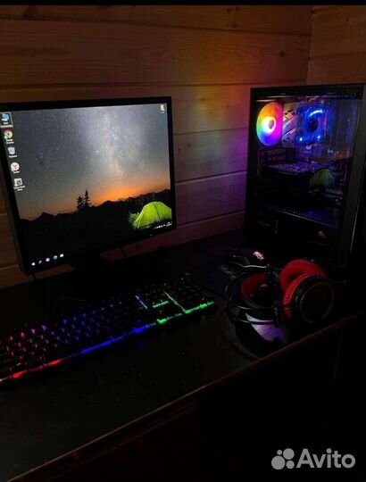 Игровой пк /RX 550 4gb /Xeon 2689 8 ядер 16 потоко