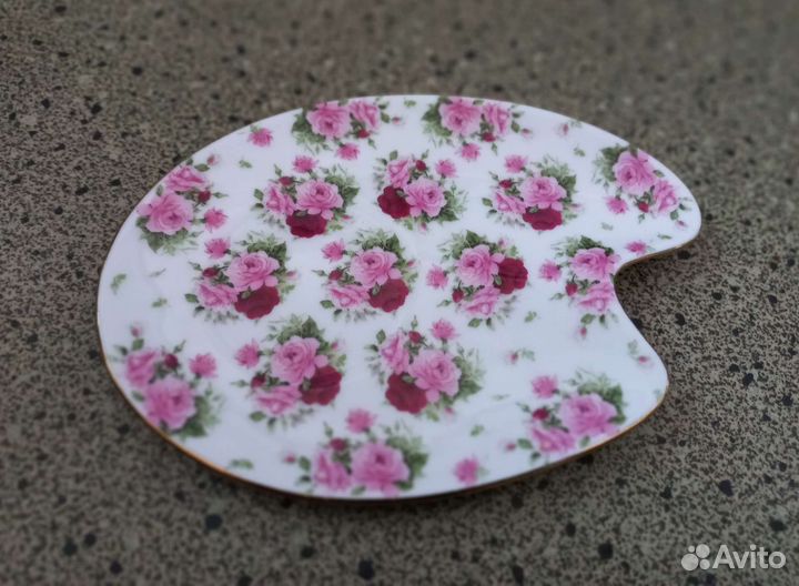 Чашка чайная с блюдцем фарфор