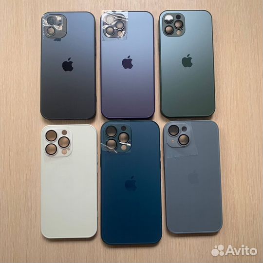 Стеклянные чехлы на iPhone 11/12/13/15 /15 pro