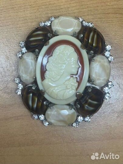 Брошь винтажная чехия