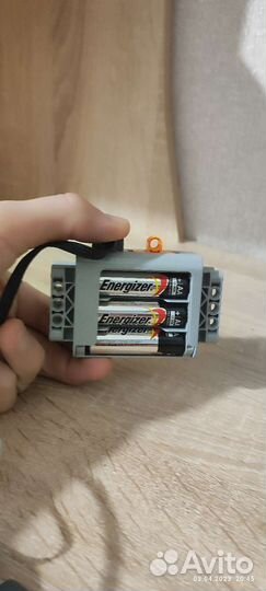 Мотор лего, оригинал, на батарейках, 6 батареек