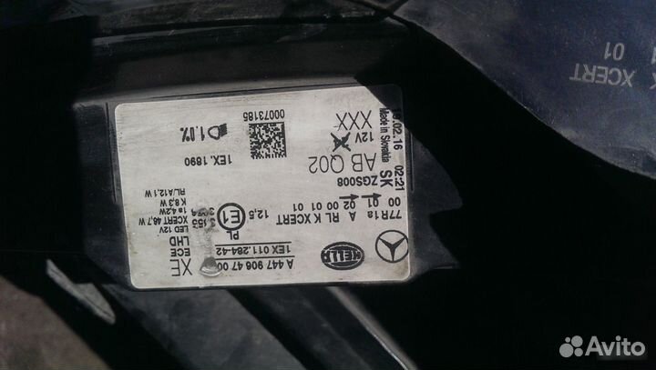 Фара правая LED - Mercedes-Benz Vito W447