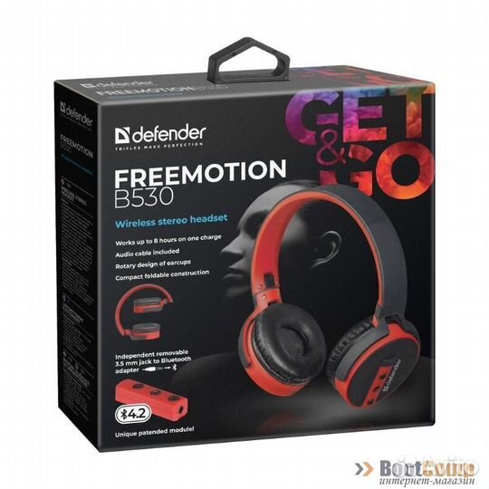 Беспроводная гарнитура Defender FreeMotion B530 чё