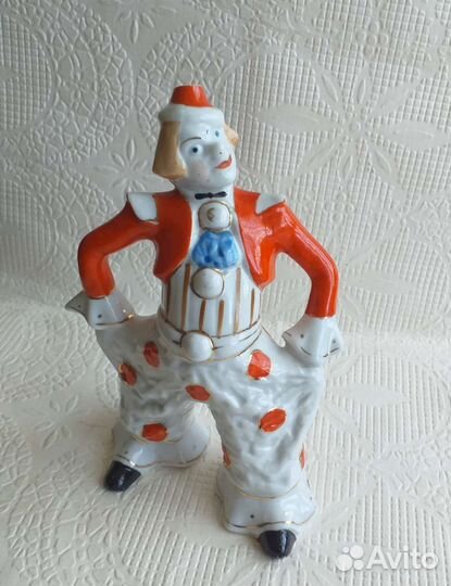 Фарфоровая статуэтка клоун гики (лзфи) СССР