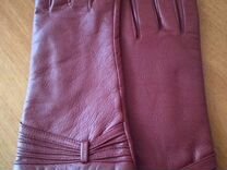 Перчатки женские кожаные новые 7 размер