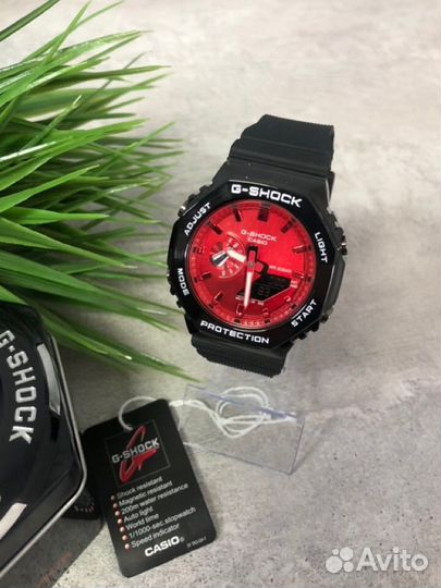 Часы Casio G-Shock GA-2100 черный + красный