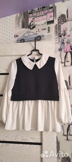 Блузка для девочки школьная