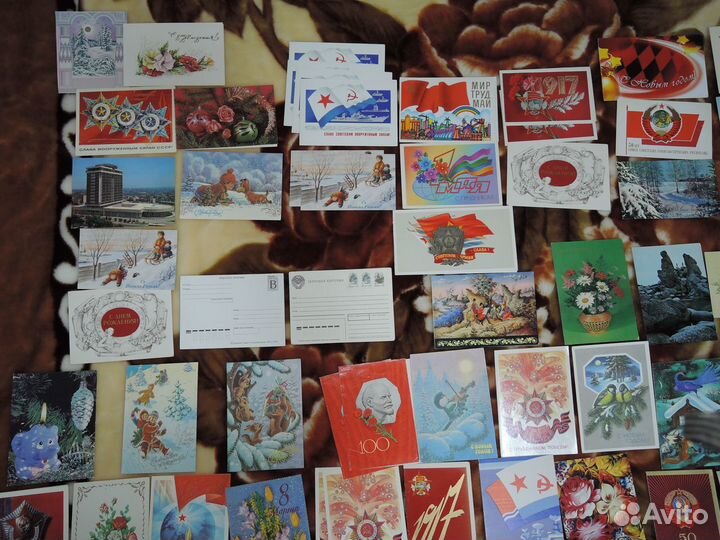 Почтовые карточки, открытки, СССР, Россия, 80 шт